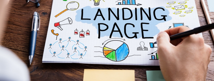 Businessperson Drawing Landing Page Concept
